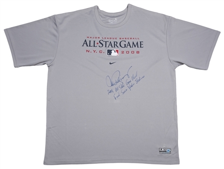 2008 Alex Rodriguez Game Used and Signed/Inscribed All Star Game Undershirt (Beckett)